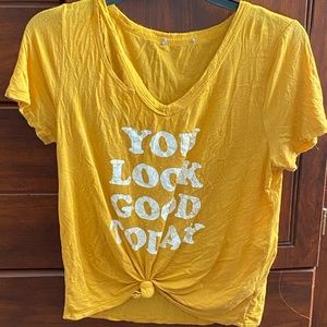 Yellow graphic tee